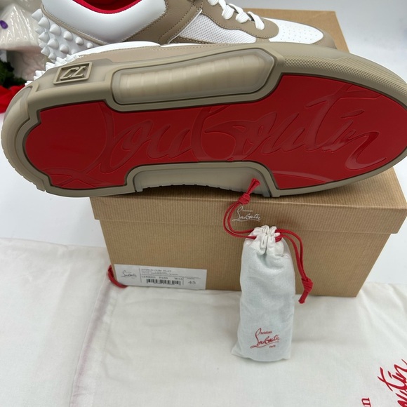 Men's Christian Louboutin Astroloubi low top sneakers Leather trimmed size 45 - Picture 6 of 11